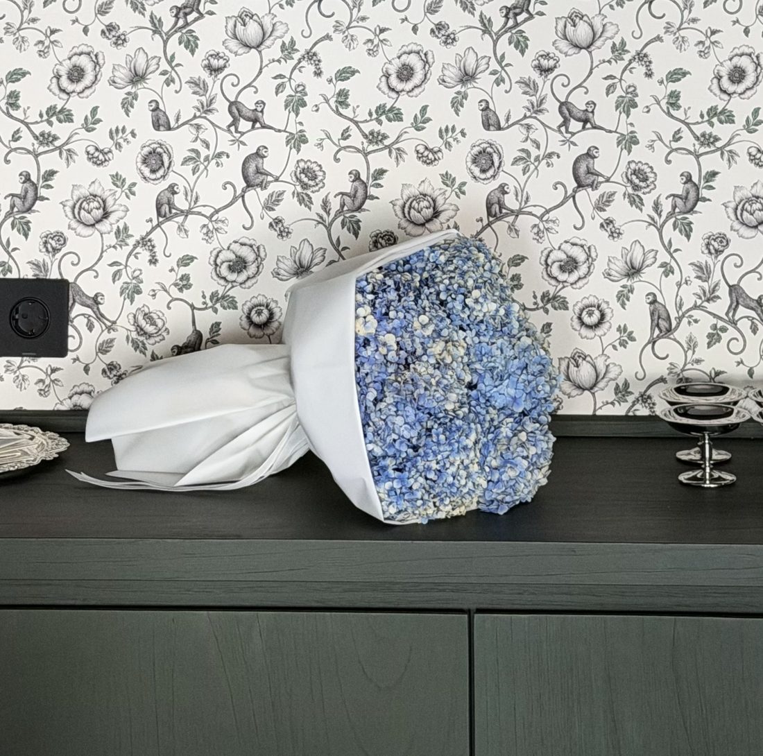 Blue Hydrangeas — lush blue hydrangea bouquet by Maison Bloom, Bali