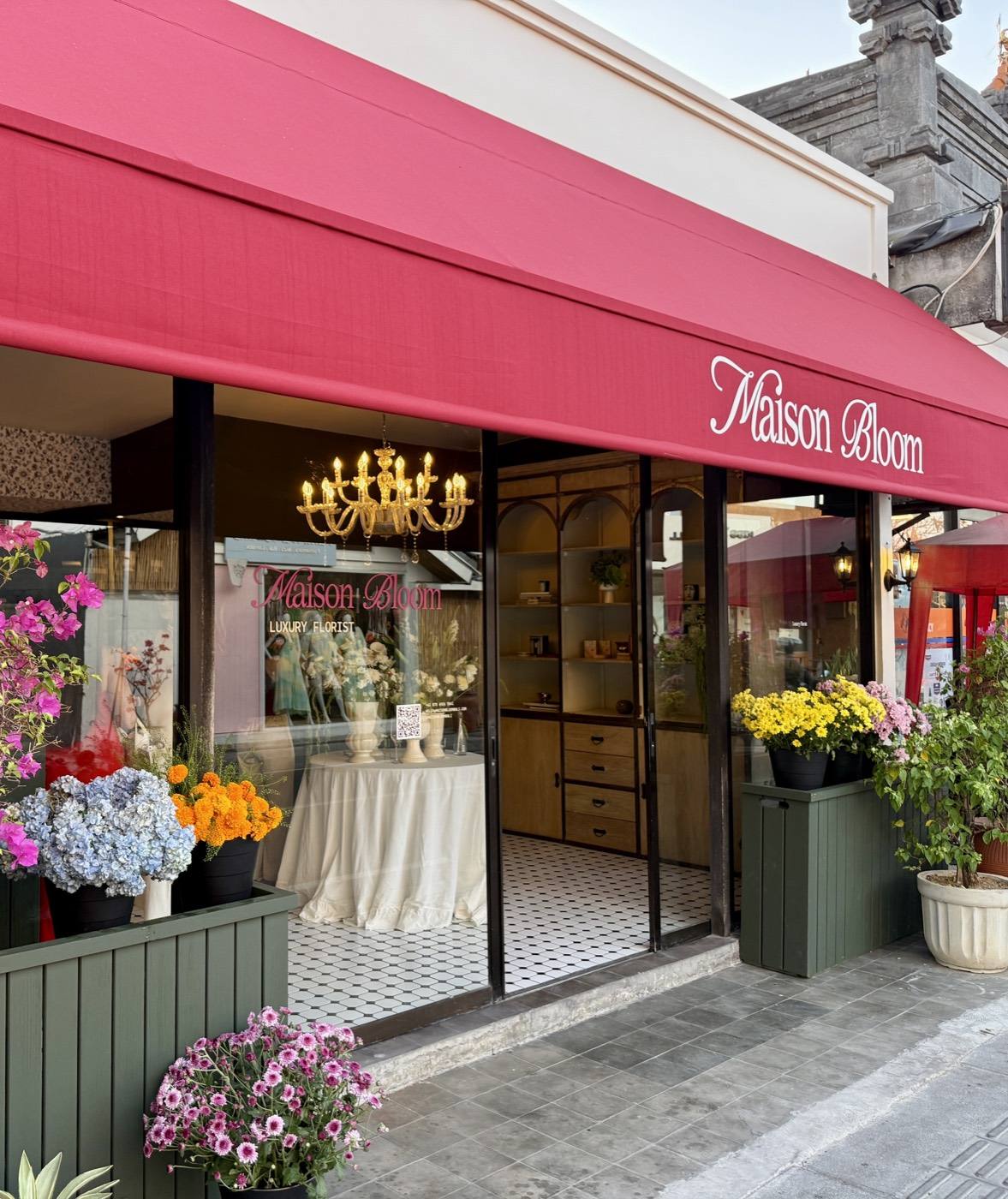 Maison Bloom luxury florist studio and storefront in Canggu, Bali